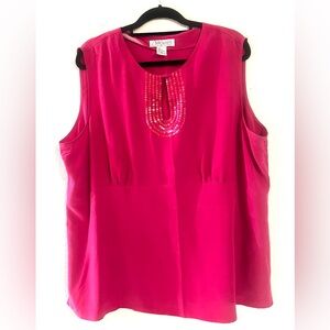 Diane Von Furstenders 100% Silk Blouse Size 2X